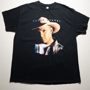 Garth Brooks Photo Graphic T-Shirt XL Black Gildan Heavy Cotton Country Music